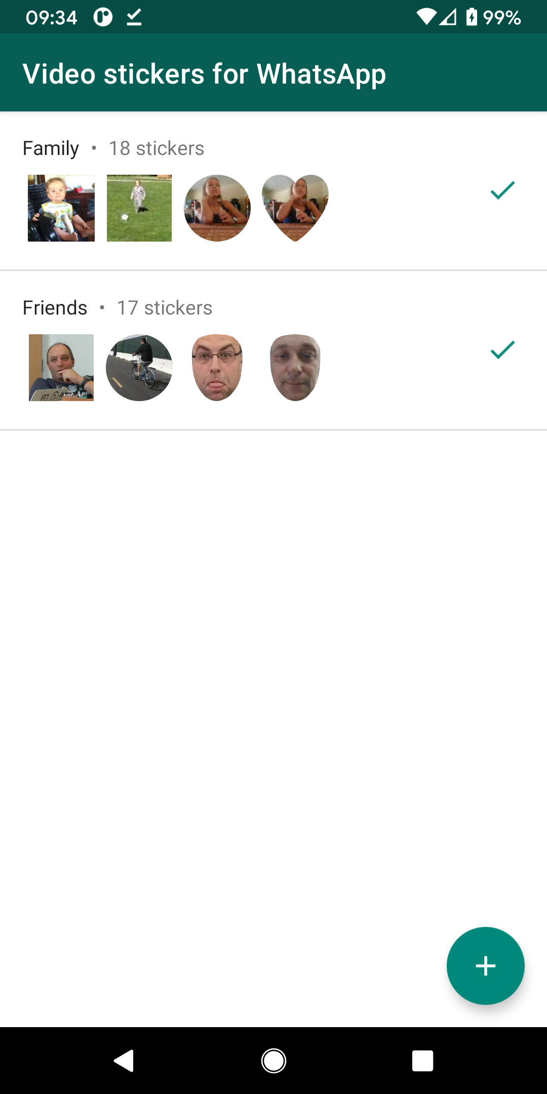 اسکرین شات 1 برنامه Video stickers for WhatsApp