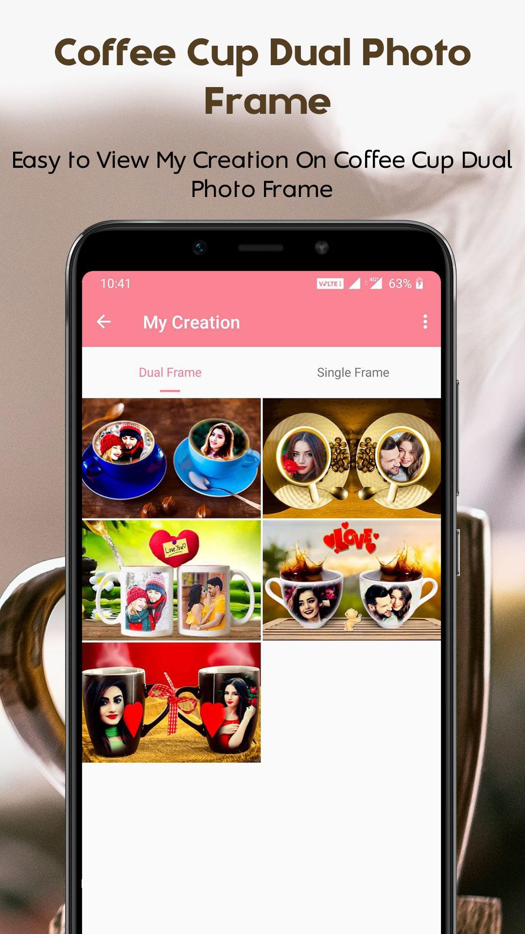 اسکرین شات 6 برنامه Coffee Cup Dual Photo Frames