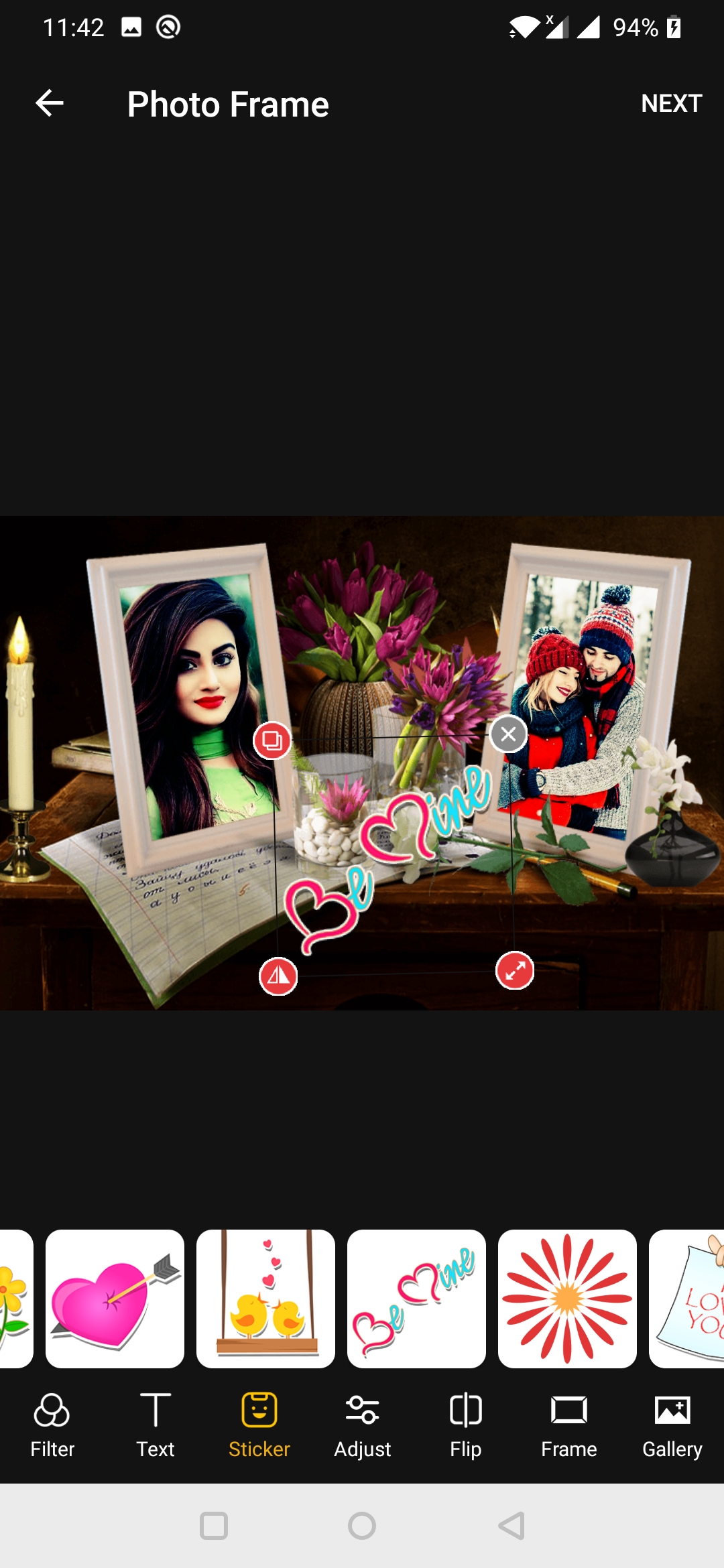 اسکرین شات 4 برنامه Family Dual Photo Frames