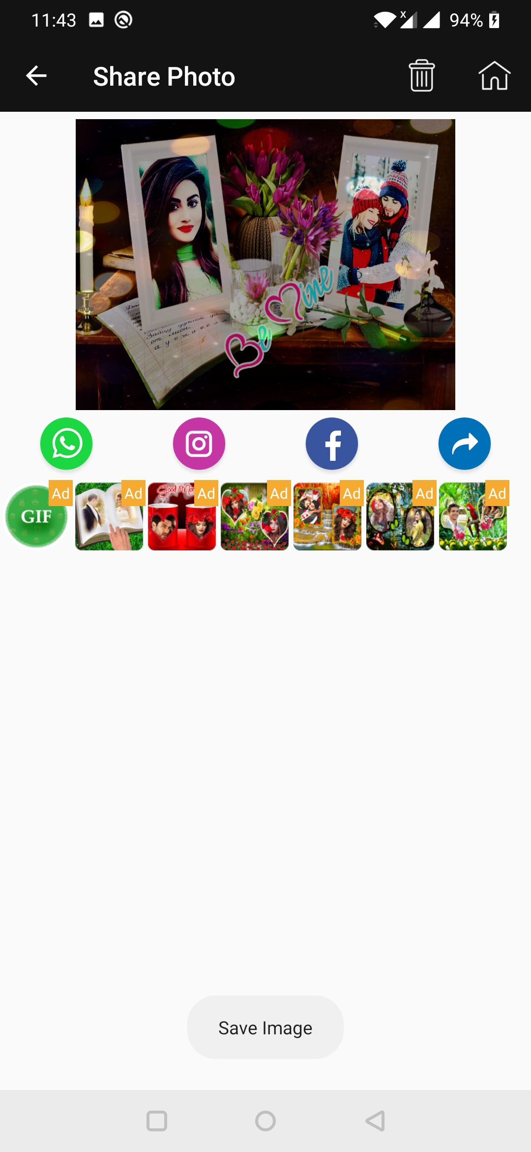اسکرین شات 7 برنامه Family Dual Photo Frames