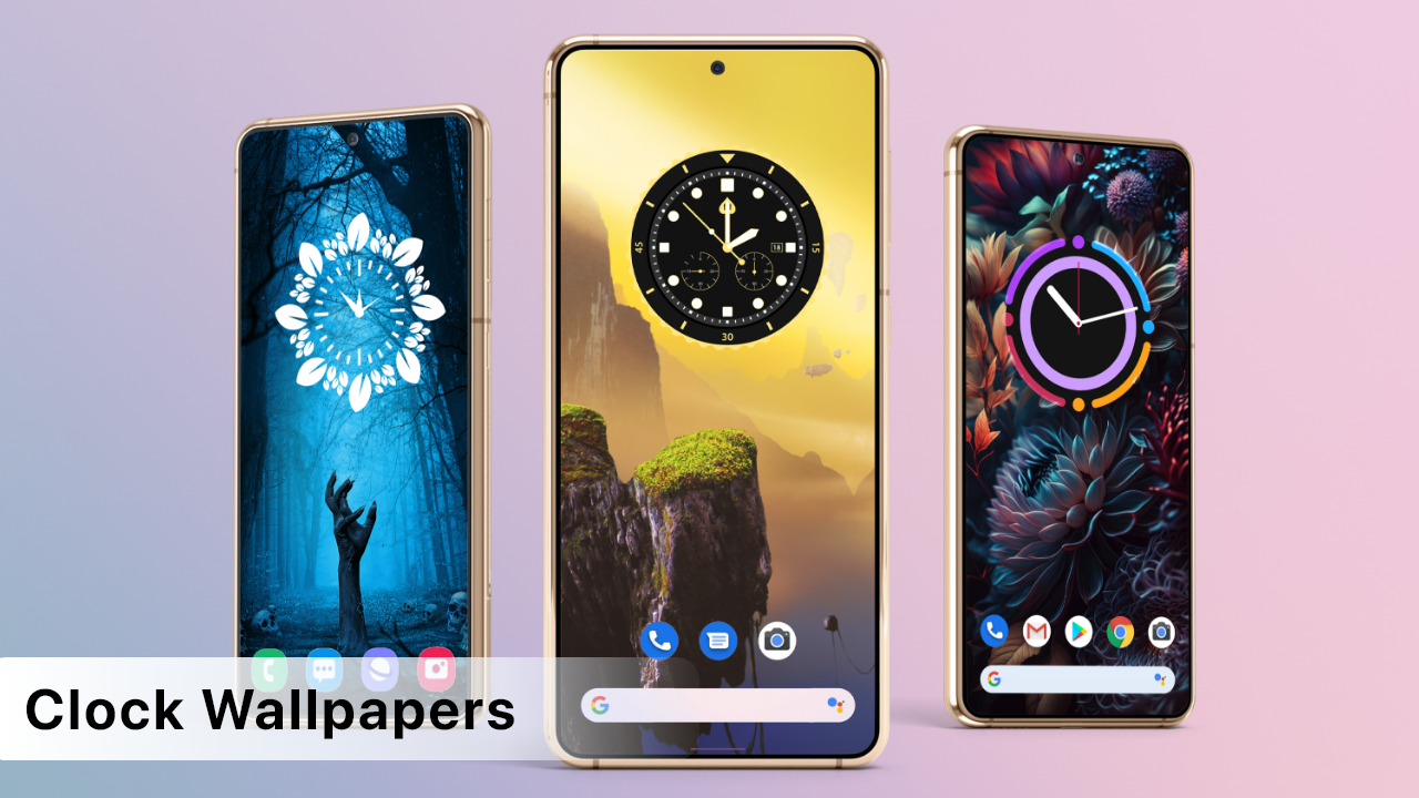 اسکرین شات 3 برنامه Clock App Wallpaper Live