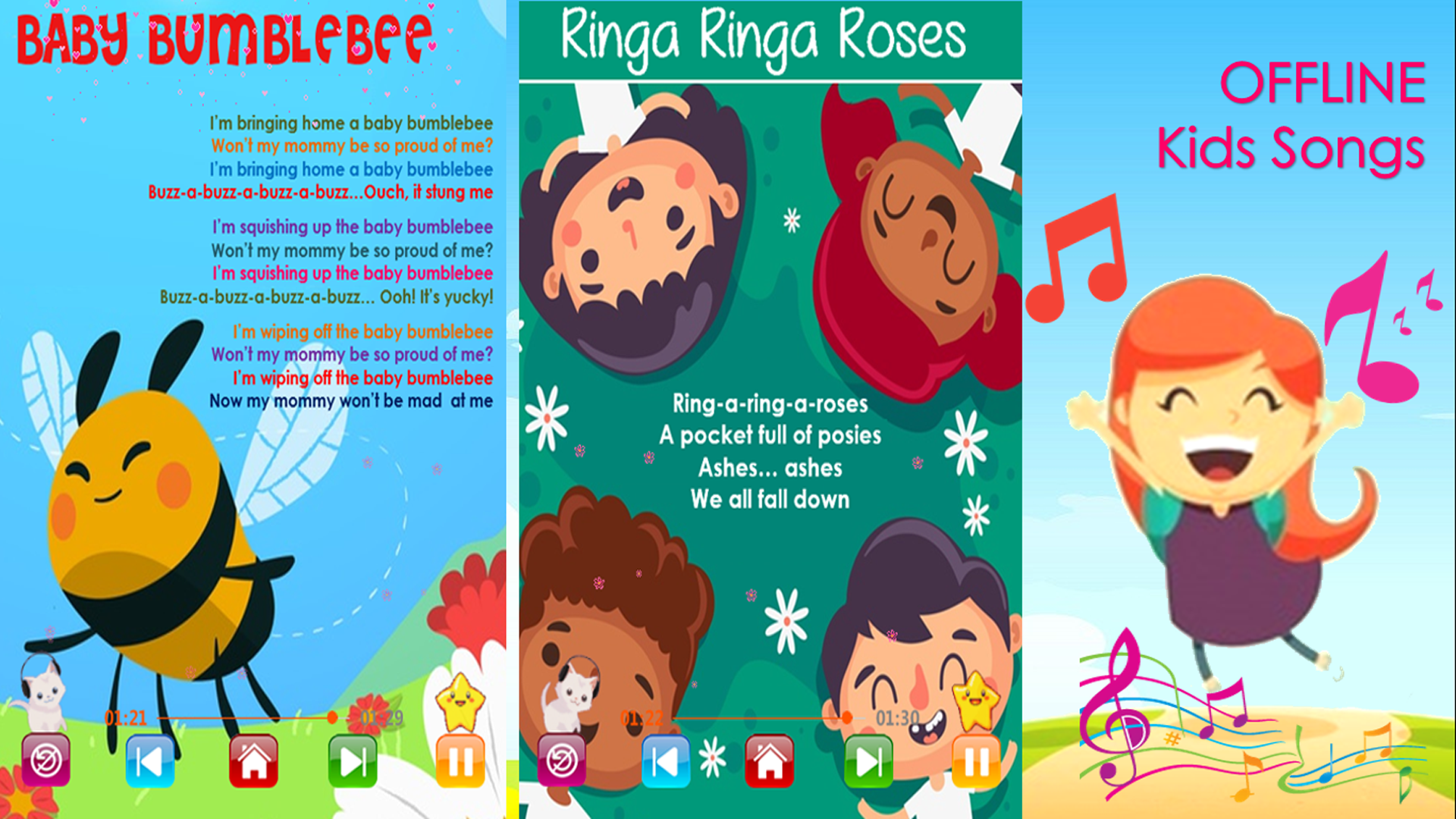 اسکرین شات 2 بازی Nursery Rhymes - Offline Songs
