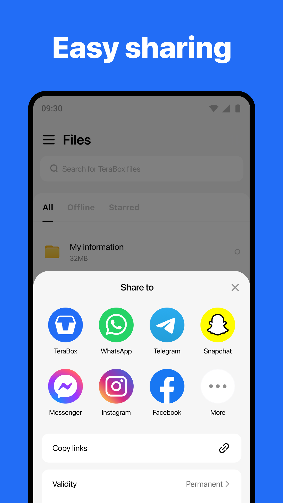 اسکرین شات 4 برنامه TeraBox: Cloud Storage Space