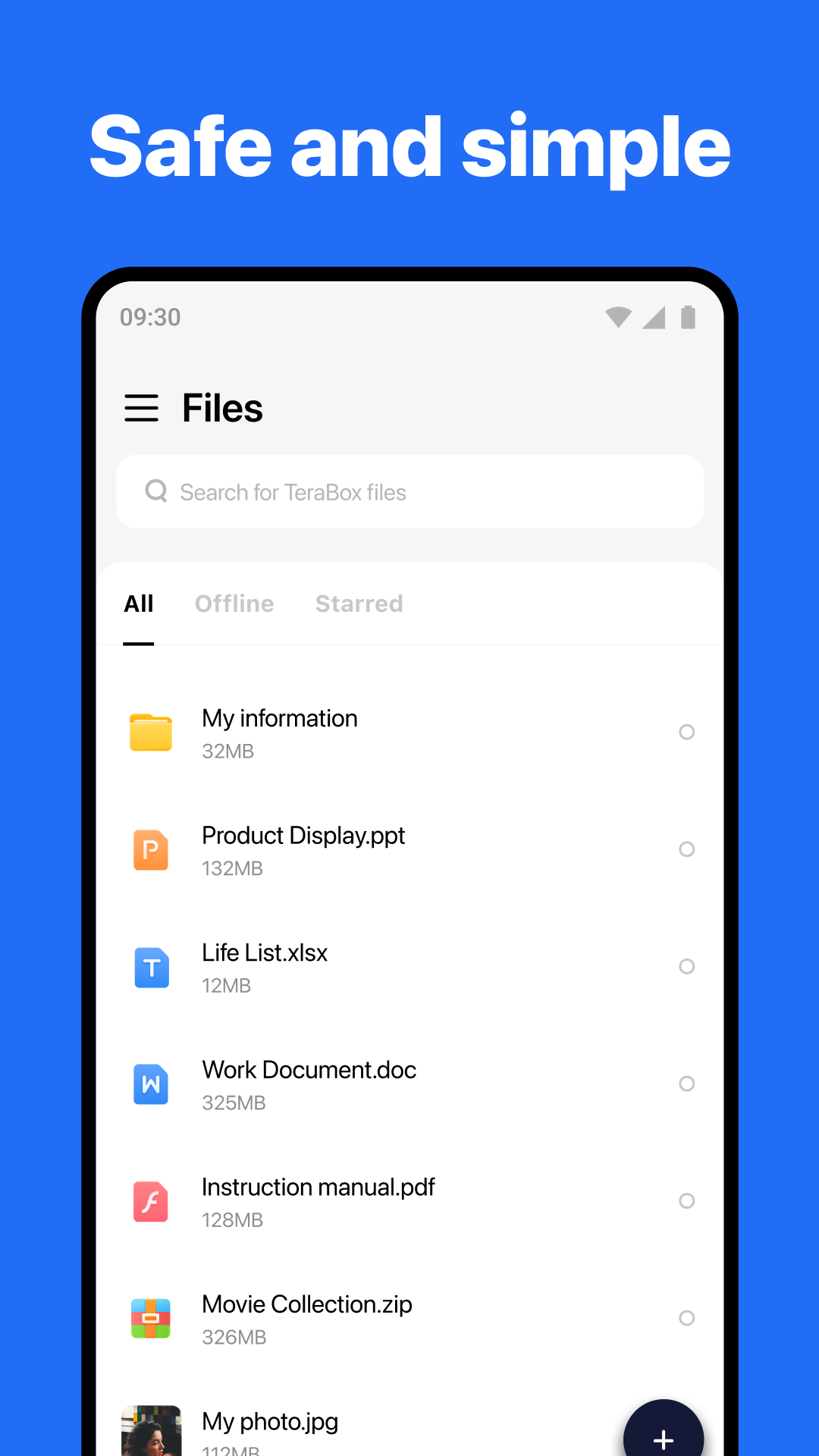 اسکرین شات 2 برنامه TeraBox: Cloud Storage Space