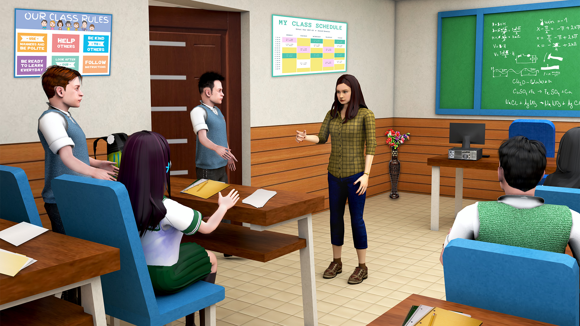 اسکرین شات 4 بازی High School Boy Simulator Life