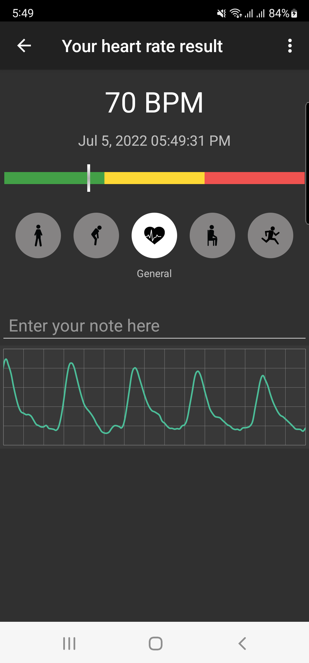 اسکرین شات 2 برنامه Heart Rate Plus: Pulse Monitor