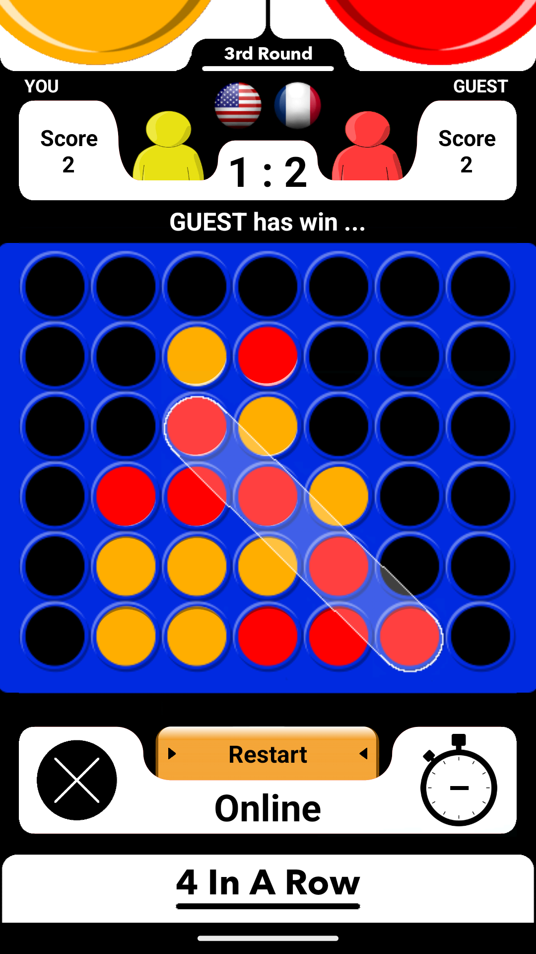 اسکرین شات 1 بازی 4 In A Row Board Game