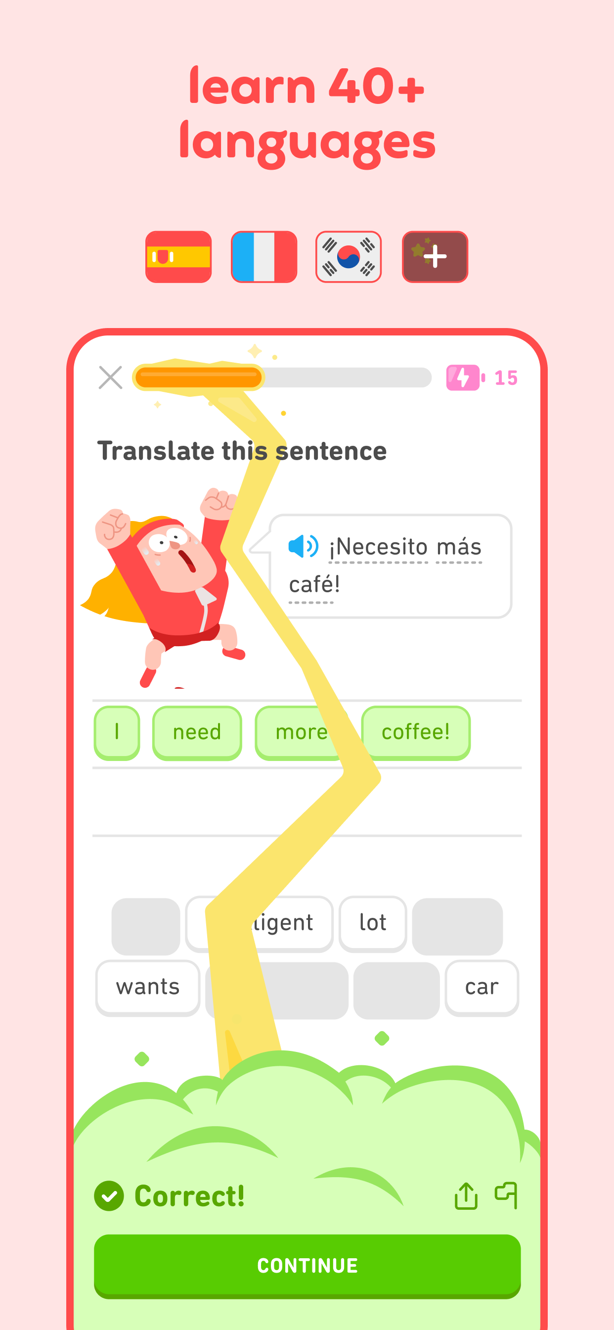 اسکرین شات 2 برنامه دولینگو - Duolingo