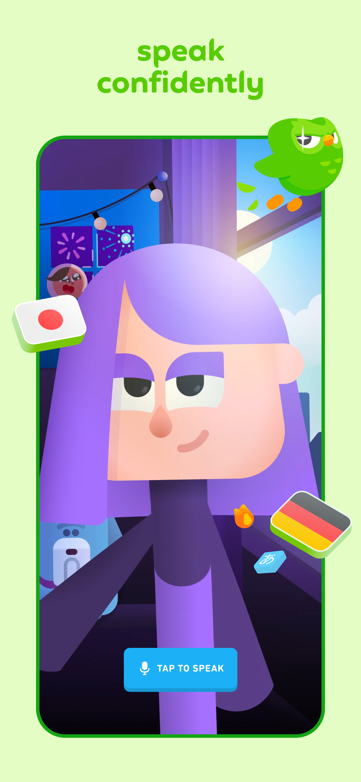 اسکرین شایت از تنظیمات دولینگو