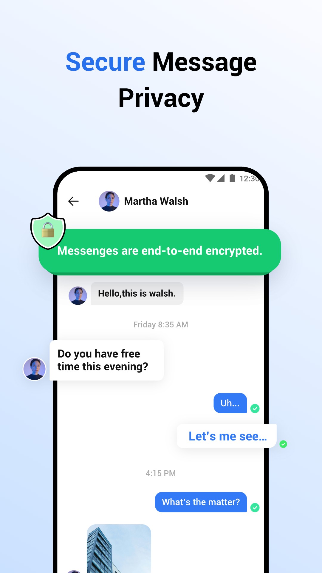 اسکرین شات 1 برنامه Duo Messenger - Encrypted Chat