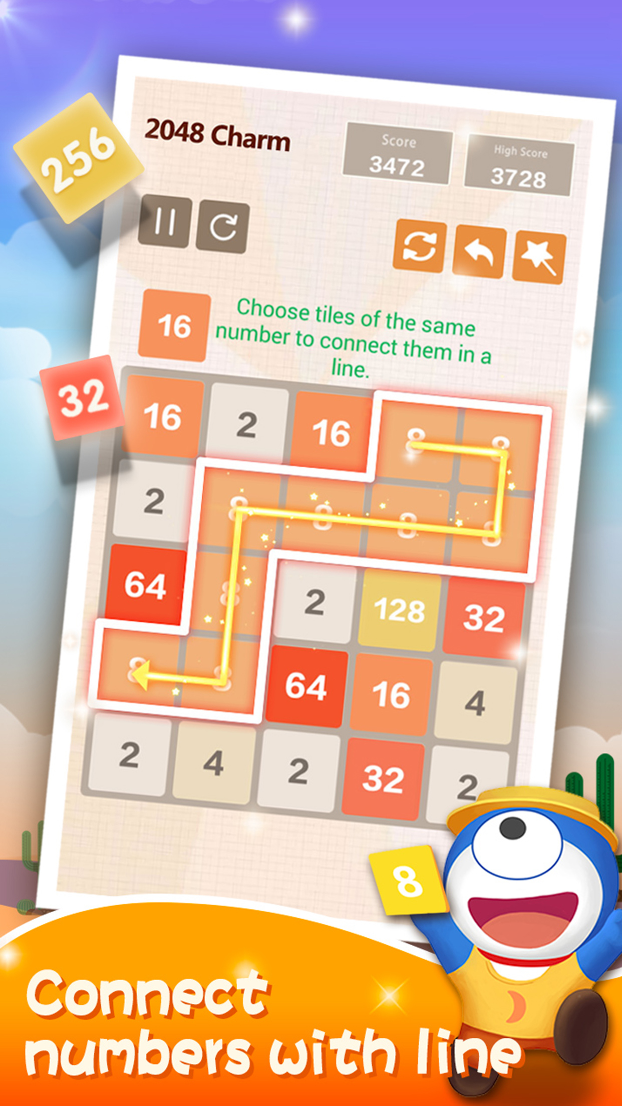 اسکرین شات 3 بازی Number Charm: 2048 Games