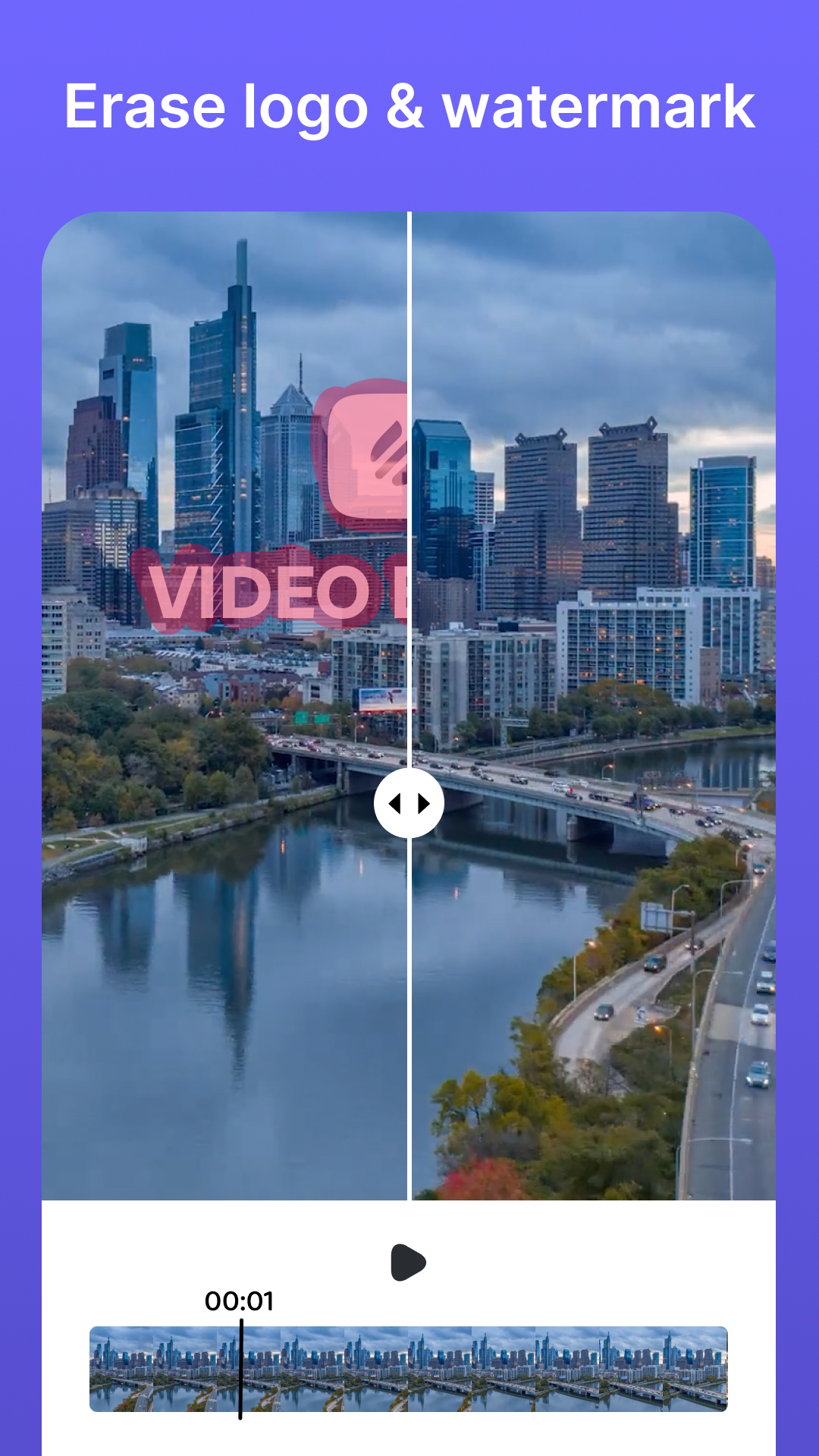 اسکرین شات 2 برنامه Video Object Watermark Remover