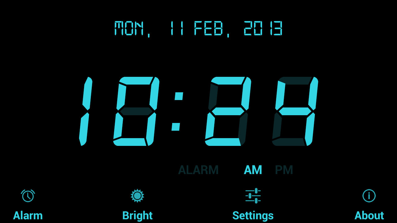 اسکرین شات 2 برنامه Digital Alarm Clock Lite
