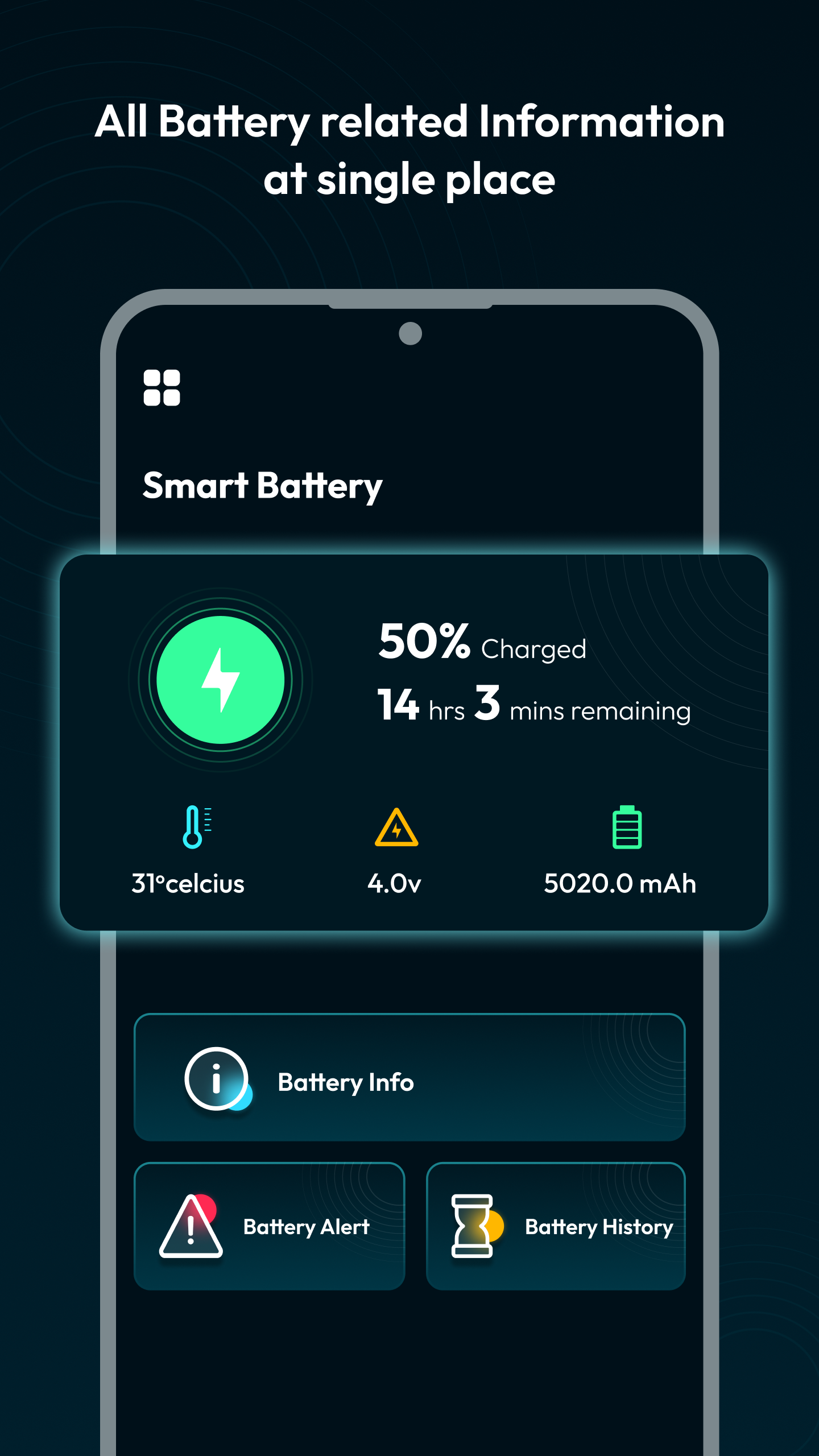 اسکرین شات 2 برنامه Smart Battery Alerts