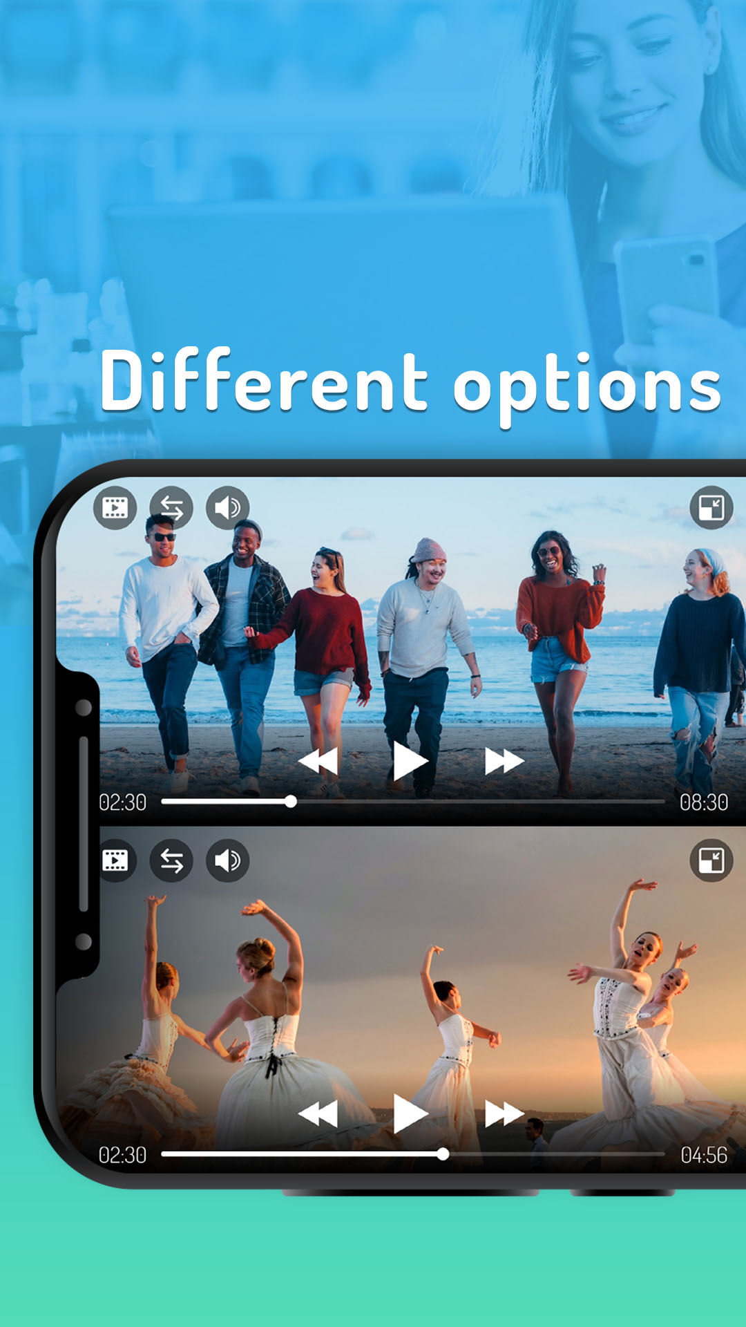 اسکرین شات 3 برنامه Multi Screen Video Player