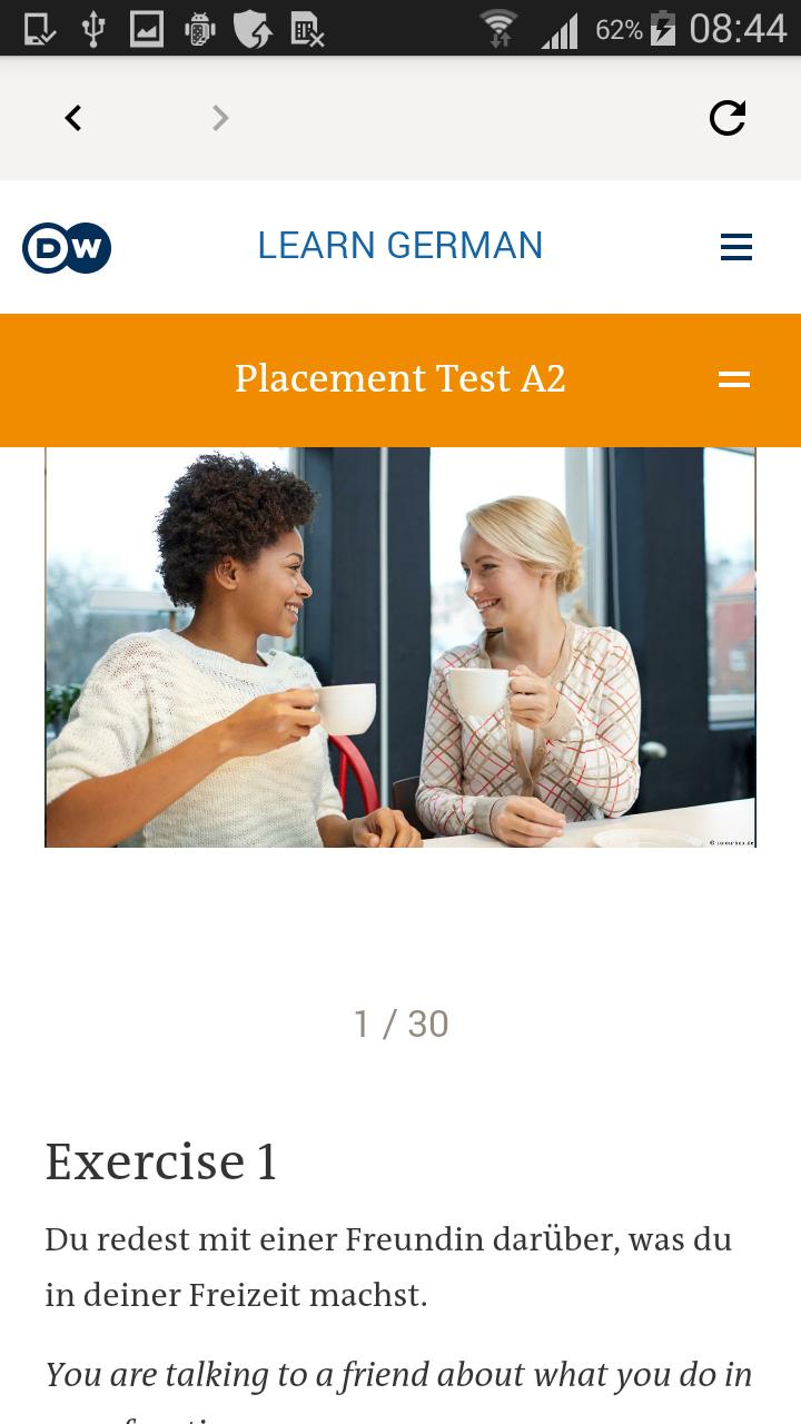 اسکرین شات 2 برنامه DW Learn German - A1, A2, B1 a