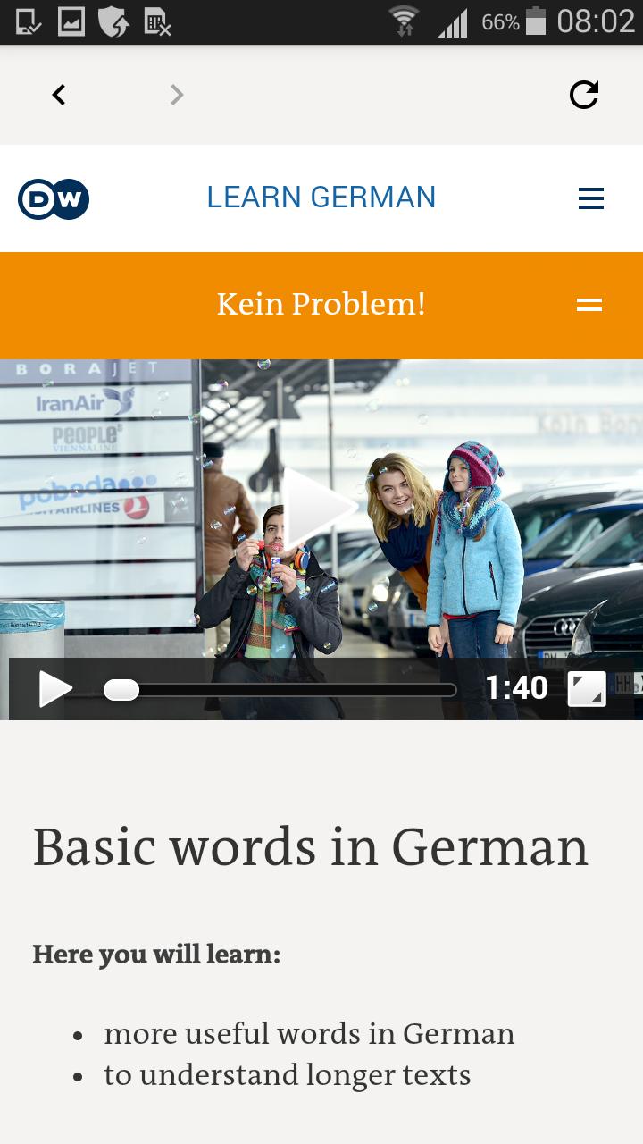 اسکرین شات 4 برنامه DW Learn German - A1, A2, B1 a