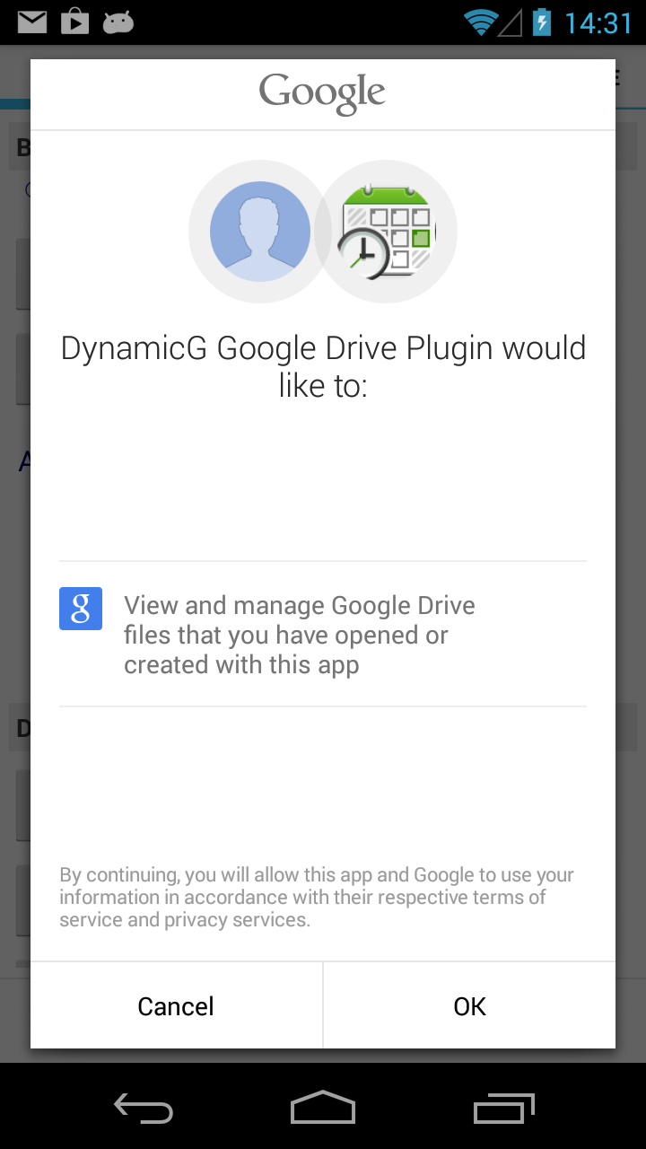 اسکرین شات 2 برنامه DynamicG Google Drive Plugin