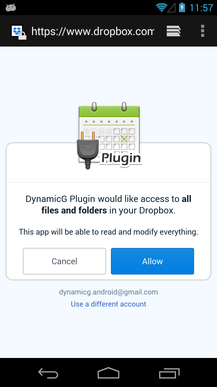 اسکرین شات 3 برنامه DynamicG Dropbox Plugin