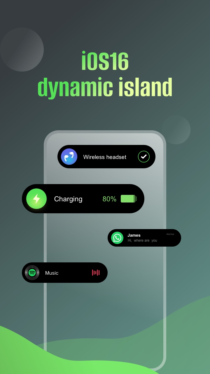 اسکرین شات 1 برنامه Dynamic Island: iOsland, iOS16