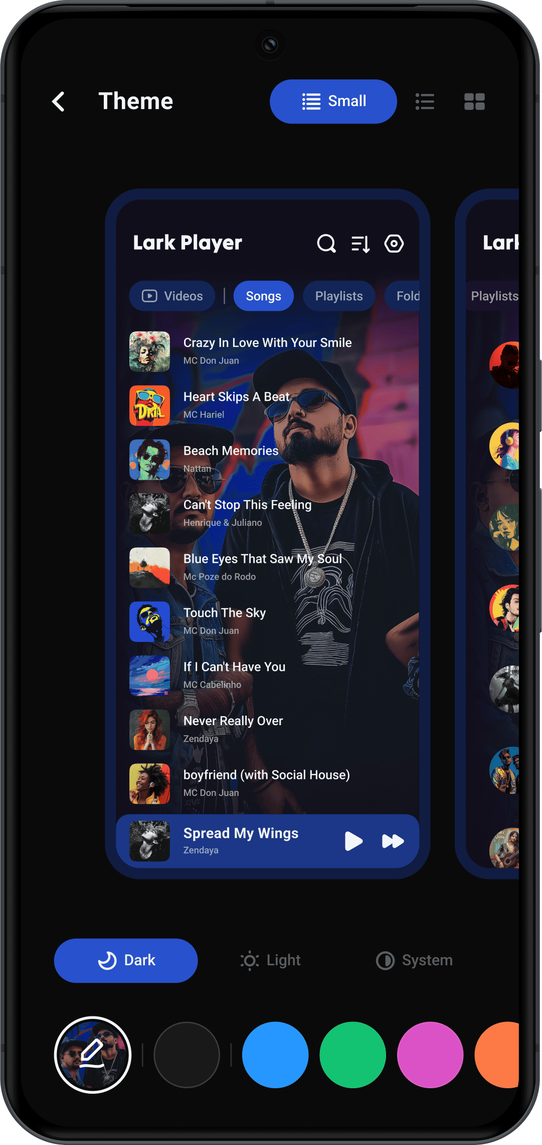 اسکرین شات 5 برنامه Lark Player:Music Player & MP3