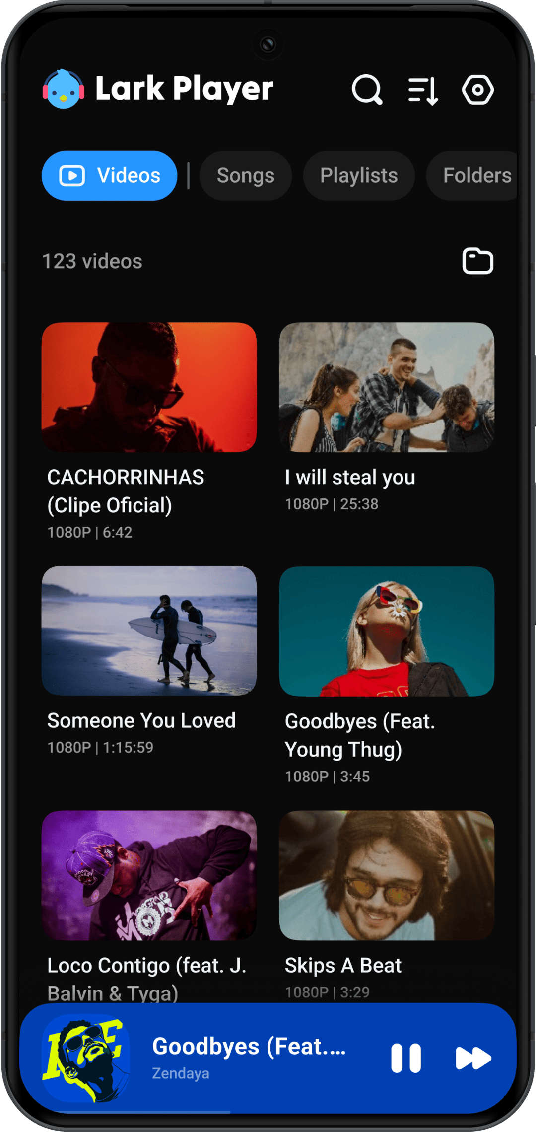 اسکرین شات 8 برنامه Lark Player:Music Player & MP3