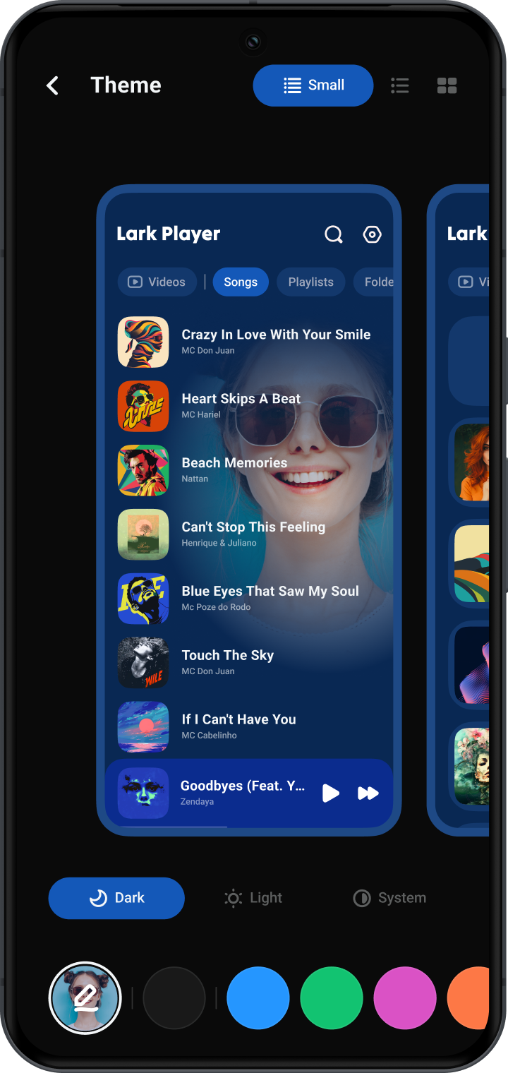 اسکرین شات 5 برنامه Lark Player:Music Player & MP3