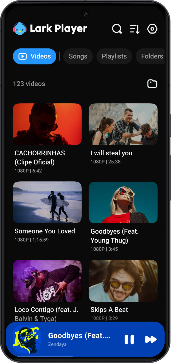 اسکرین شات 8 برنامه Lark Player:Music Player & MP3