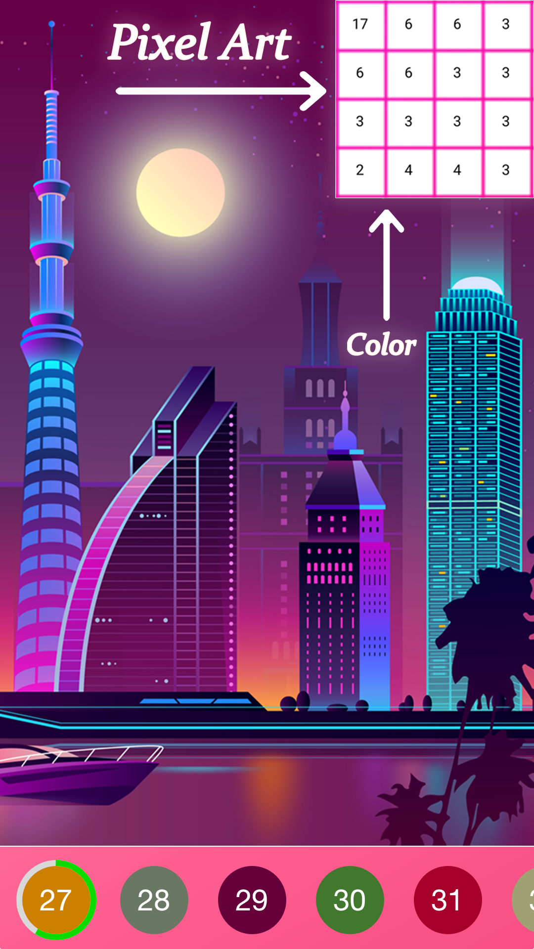 اسکرین شات 2 برنامه Pixel Art - Paint by Number