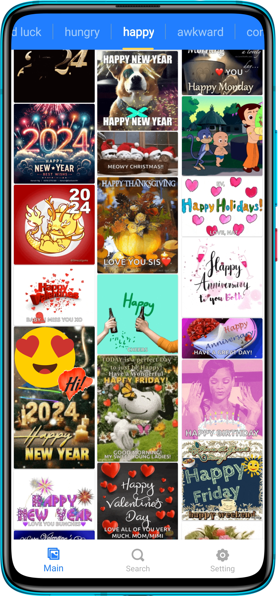 اسکرین شات 1 برنامه GIF Master - All Trending GIFs