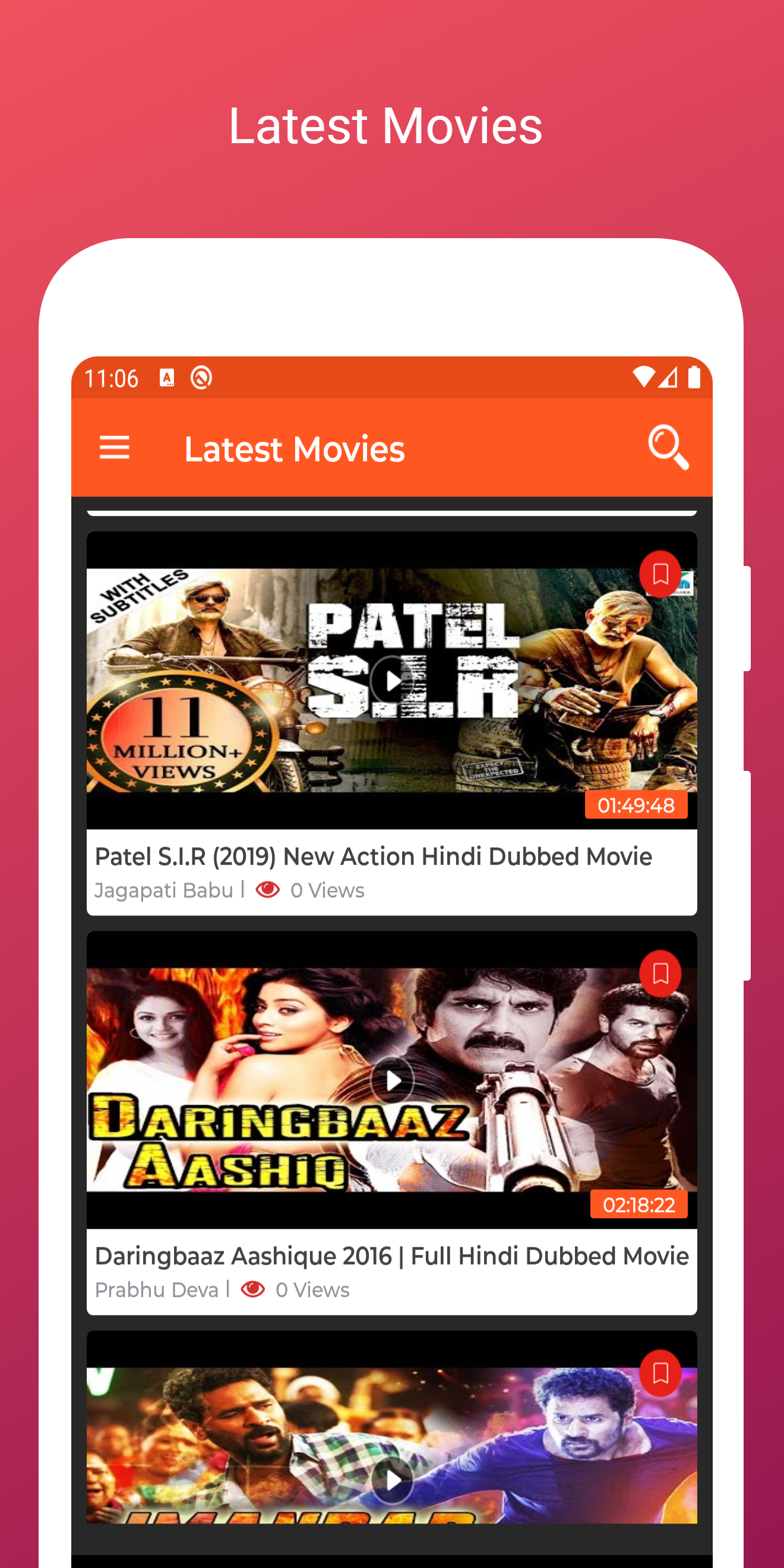 اسکرین شات 4 برنامه South Indian Hindi Movies