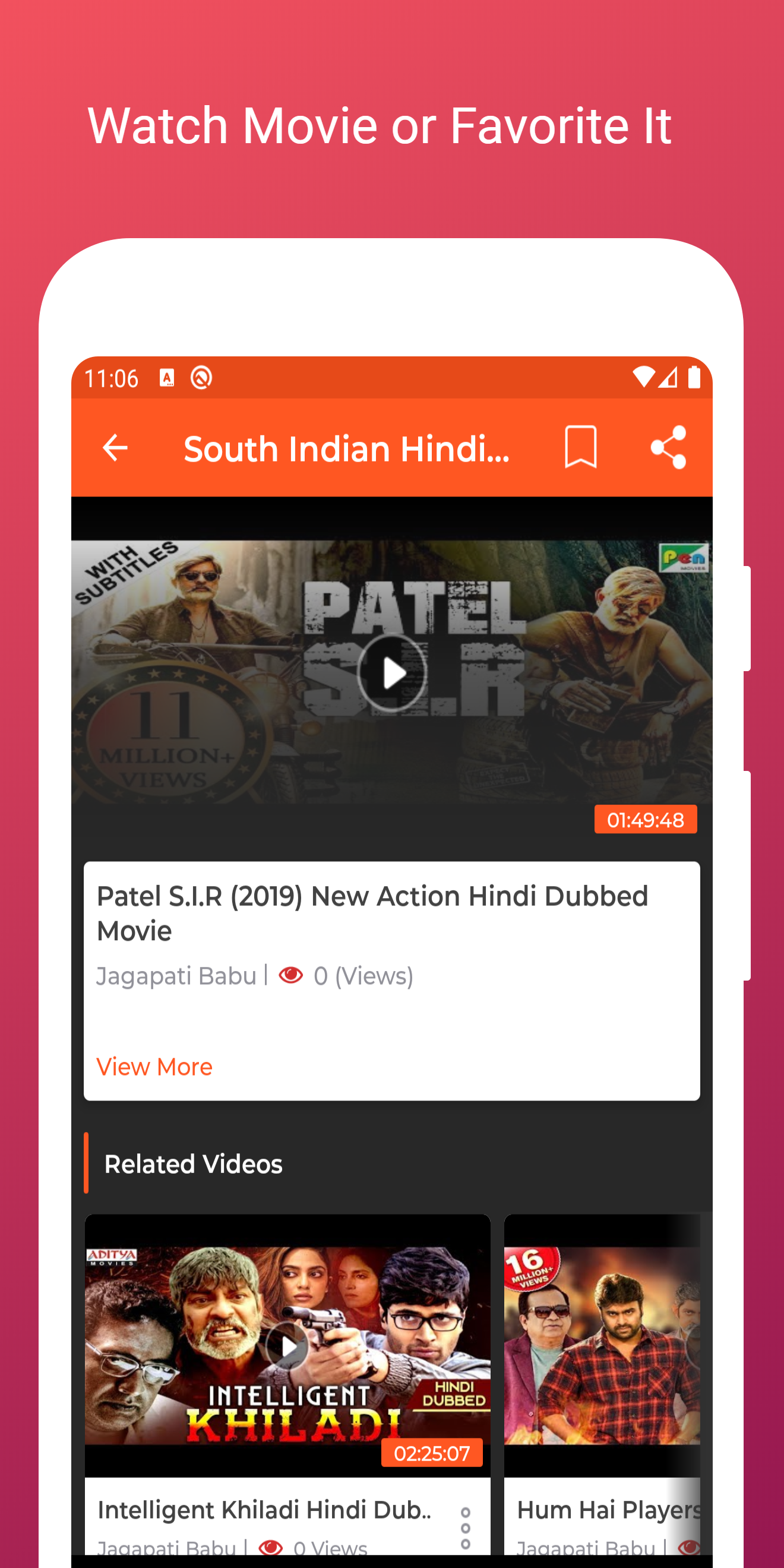 اسکرین شات 6 برنامه South Indian Hindi Movies