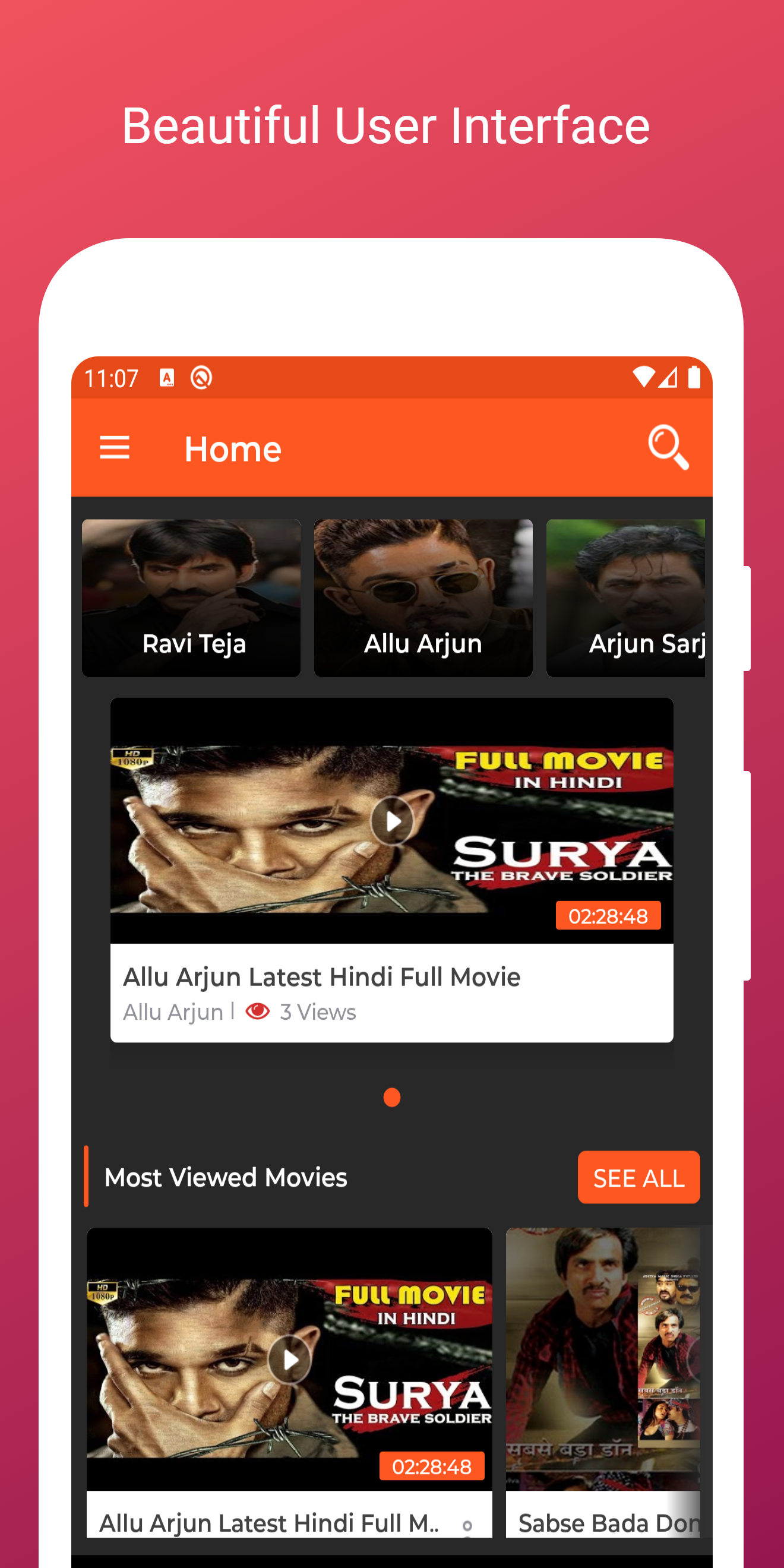اسکرین شات 5 برنامه South Indian Hindi Movies