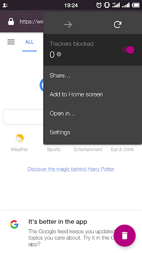 اسکرین شات 4 برنامه Private Browser - Smart Browser, Privacy Browser