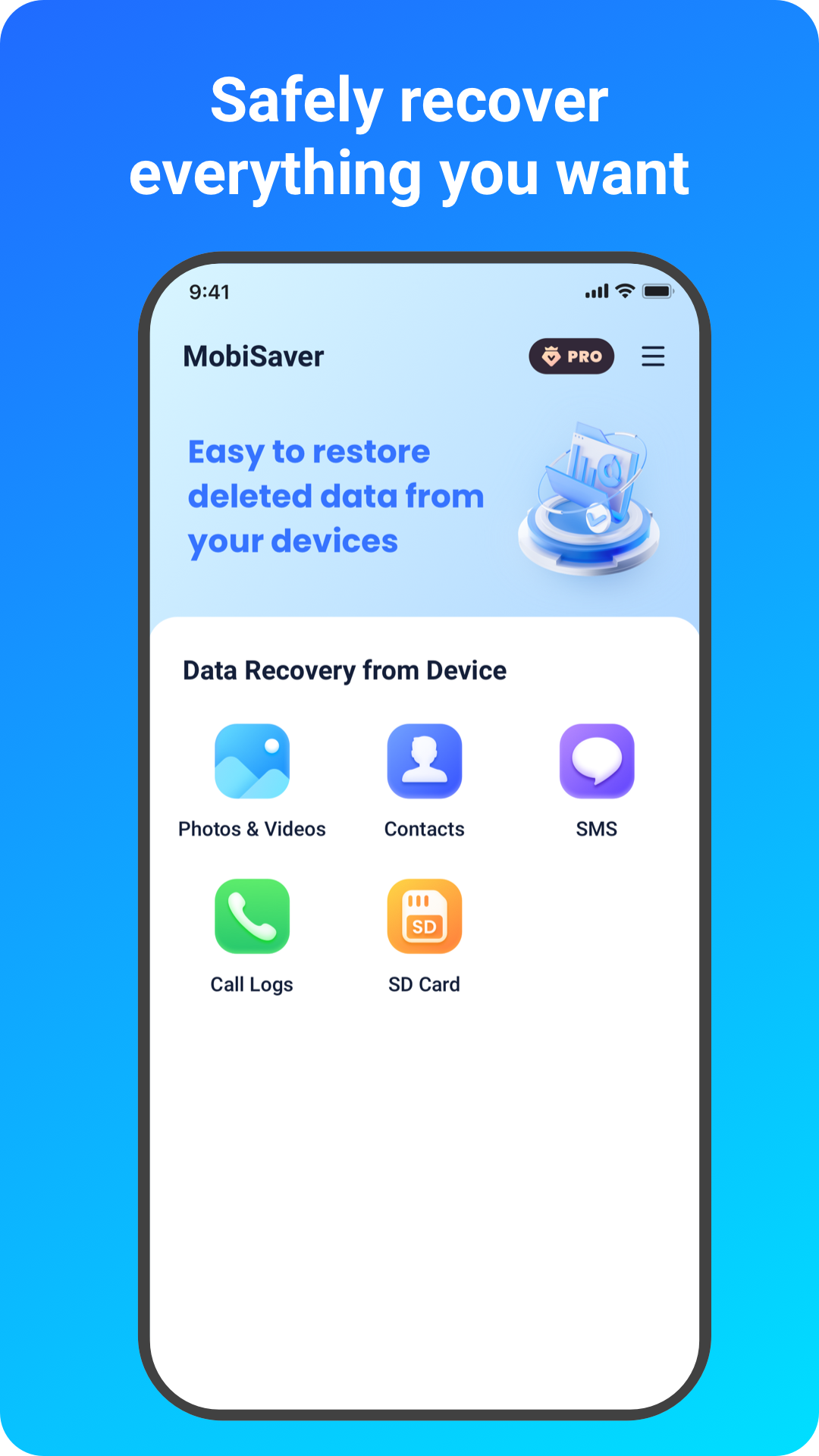 اسکرین شات 1 برنامه MobiSaver: Data&Photo Recovery