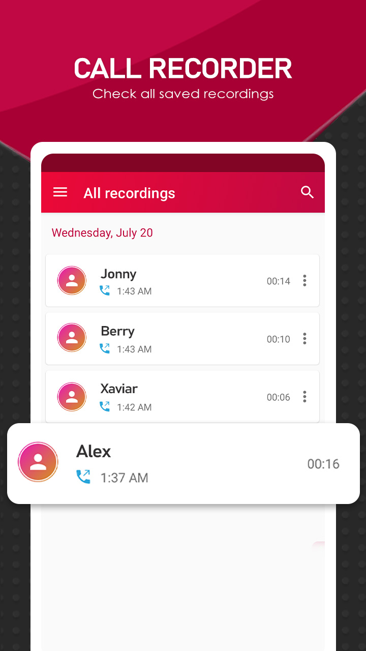 اسکرین شات 6 برنامه Easy Auto Call Recorder