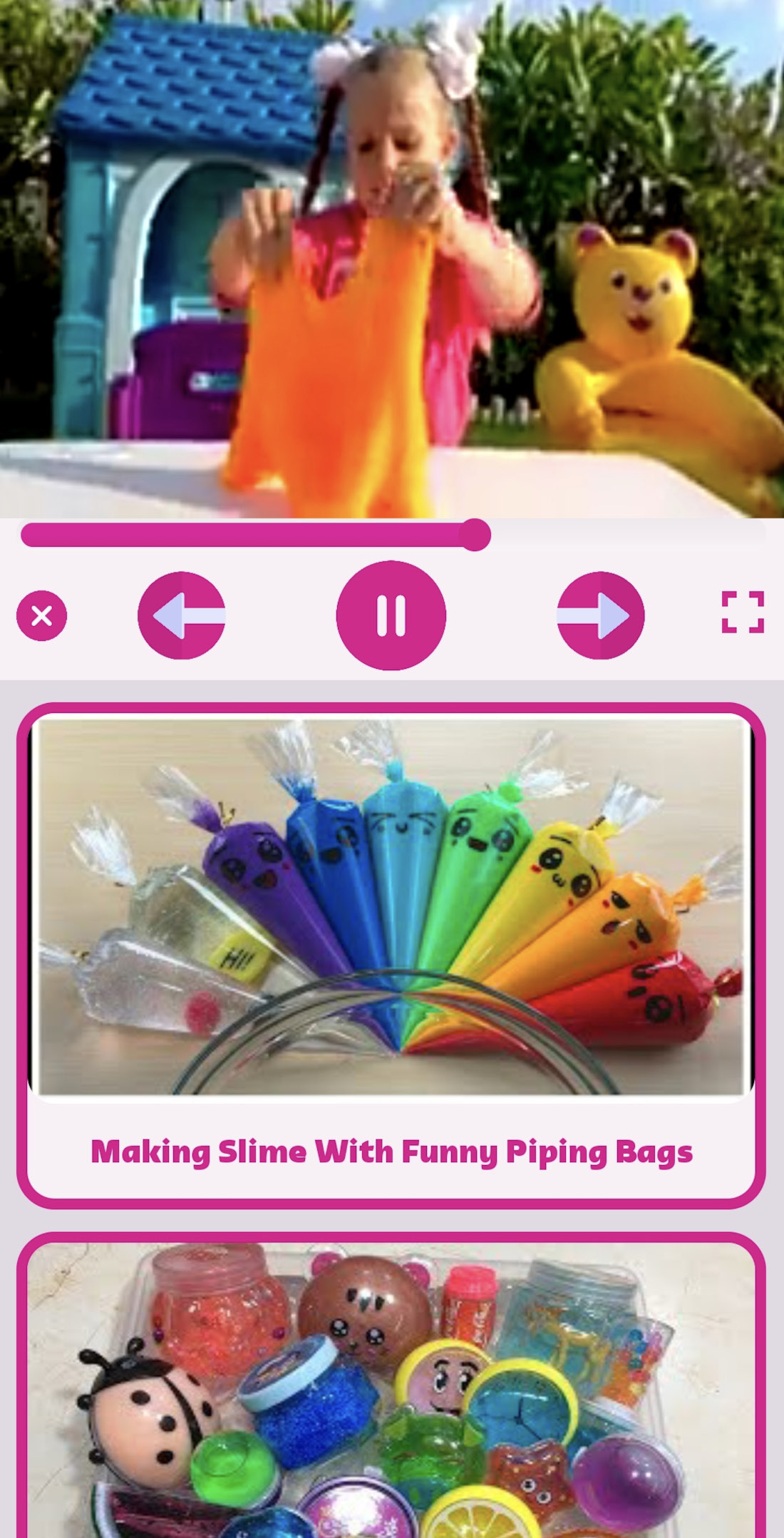 اسکرین شات 6 برنامه Slime Videos - Offline