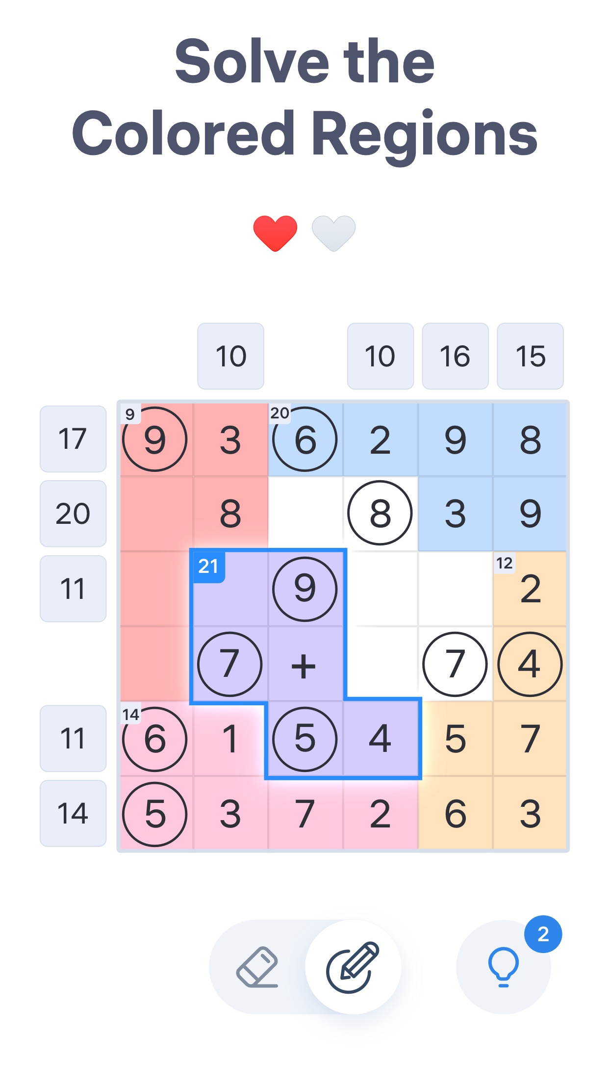 اسکرین شات 2 بازی Number Sums - Numbers Game