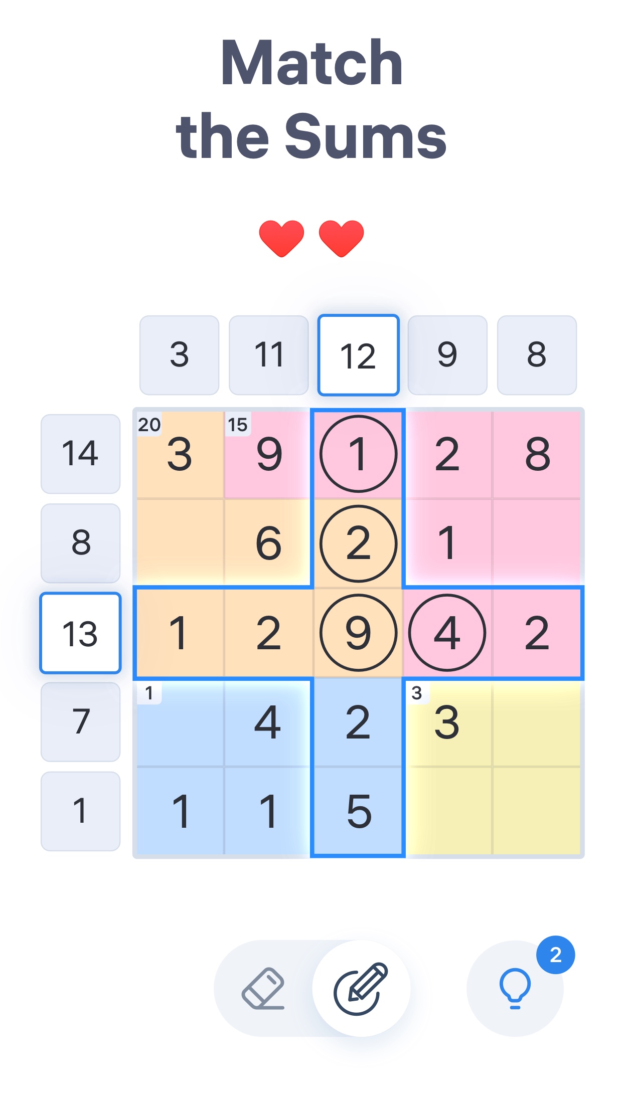 اسکرین شات 1 بازی Number Sums - Numbers Game