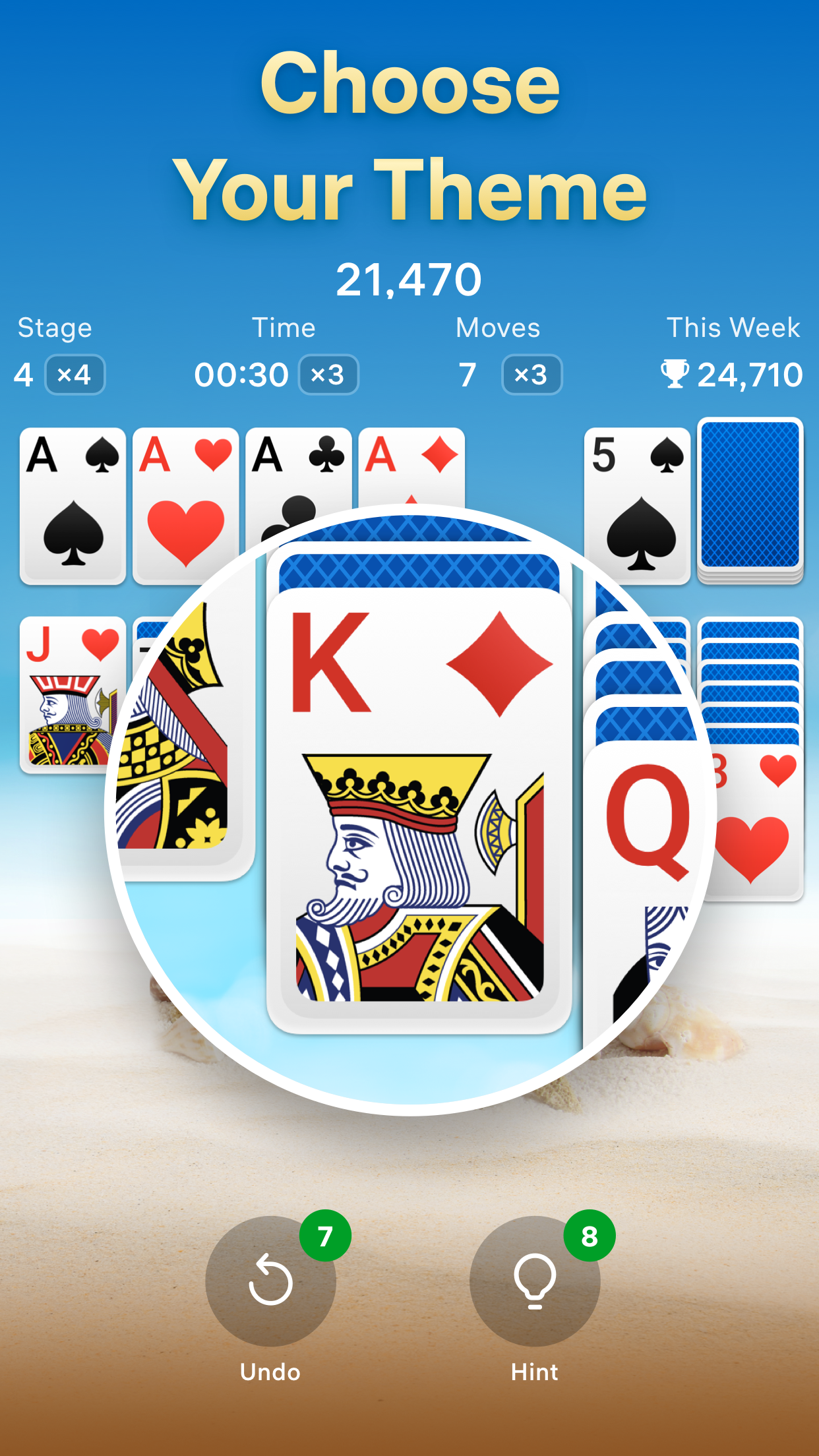 اسکرین شات 5 بازی Solitaire - Classic Card Game