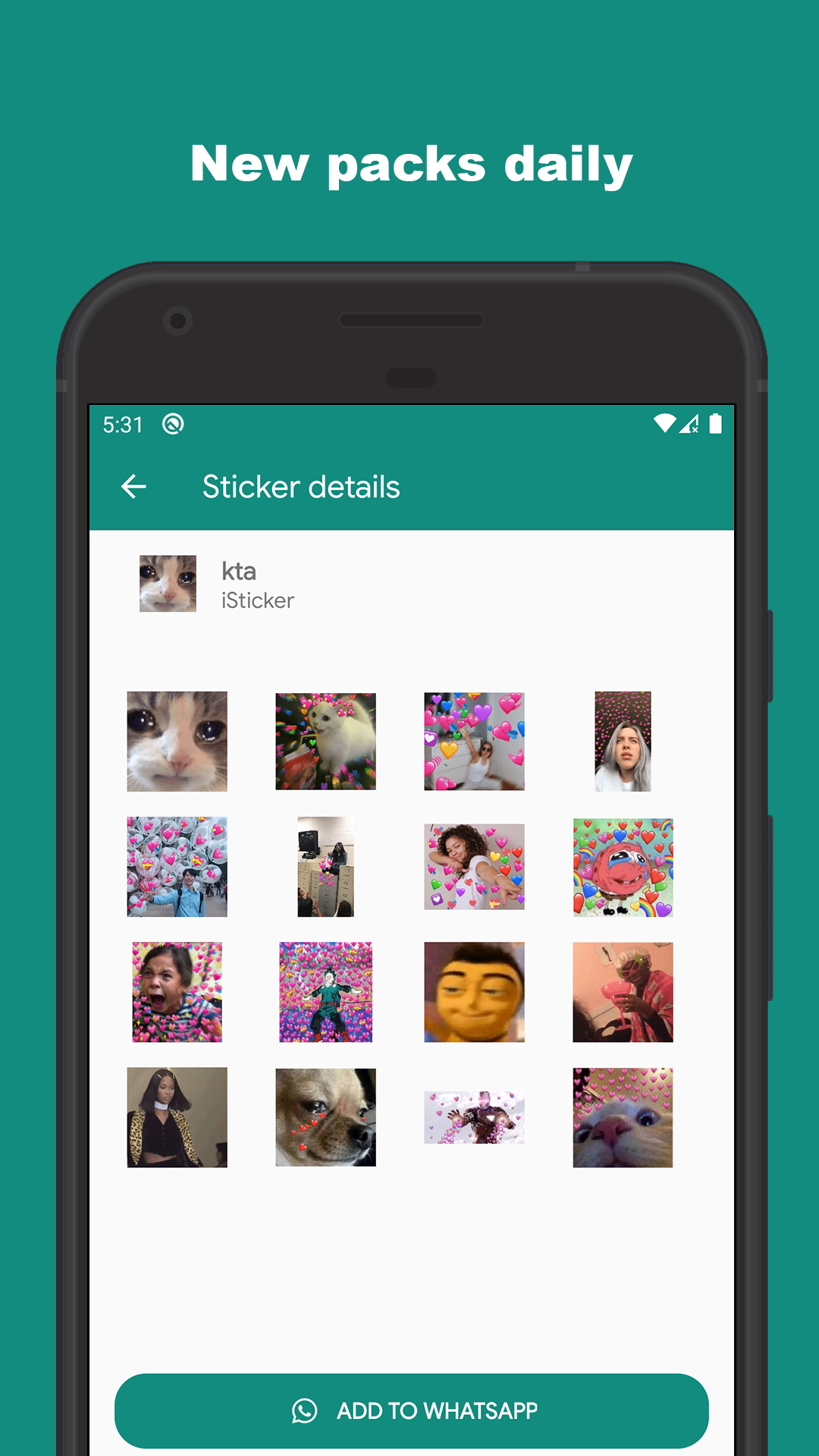 اسکرین شات 2 برنامه Stickers for whatsapp animated