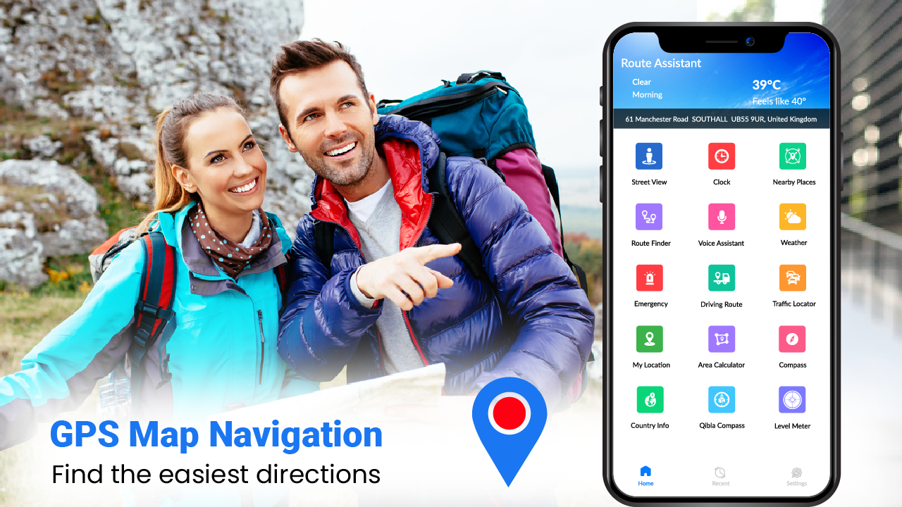 اسکرین شات 1 برنامه Easy Rout Map: Navigation Path