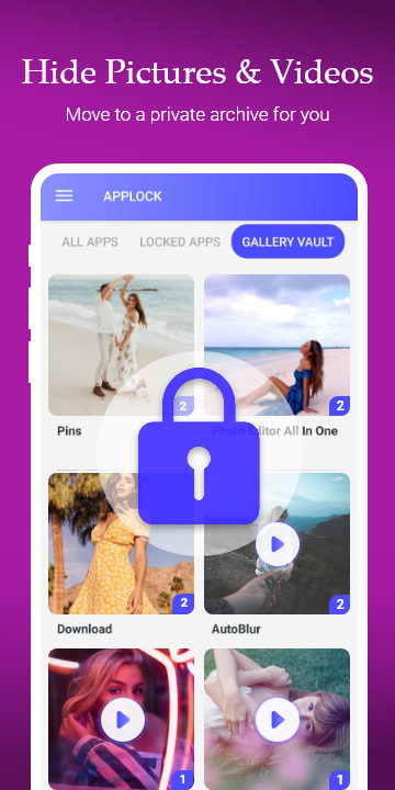 اسکرین شات 3 برنامه Applock - Fingerprint, passwds