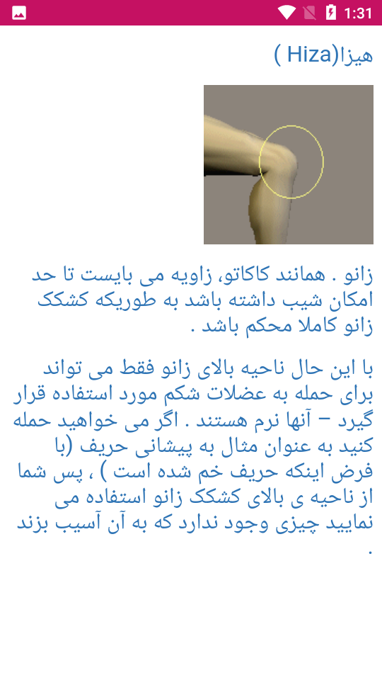 اسکرین شات 3 برنامه راهنمای یادگیری ورزش کاراته