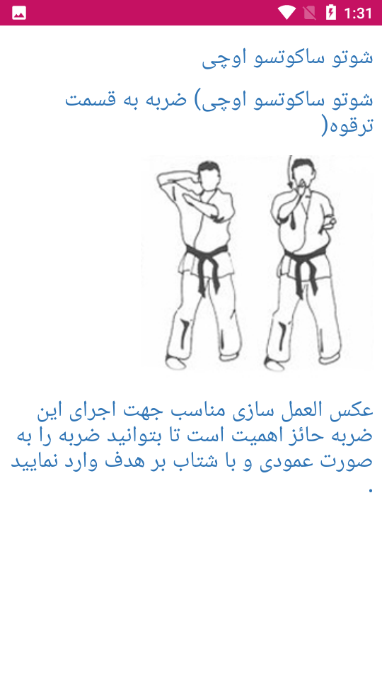 اسکرین شات 5 برنامه راهنمای یادگیری ورزش کاراته