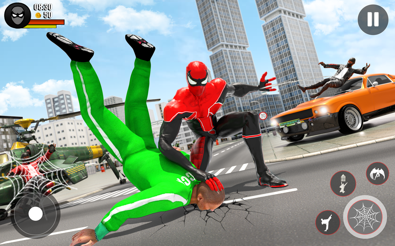 اسکرین شات 4 بازی Spider Rope Hero- Spider Games