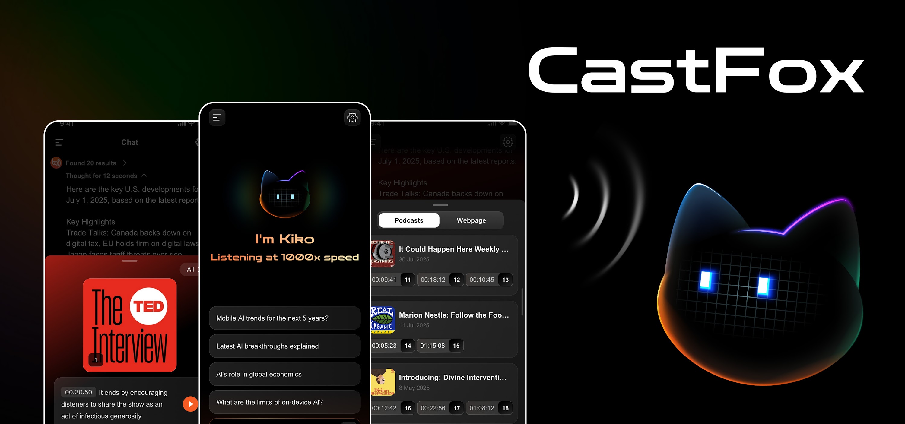 اسکرین شات 6 برنامه CastFox - AI Podcast Agent