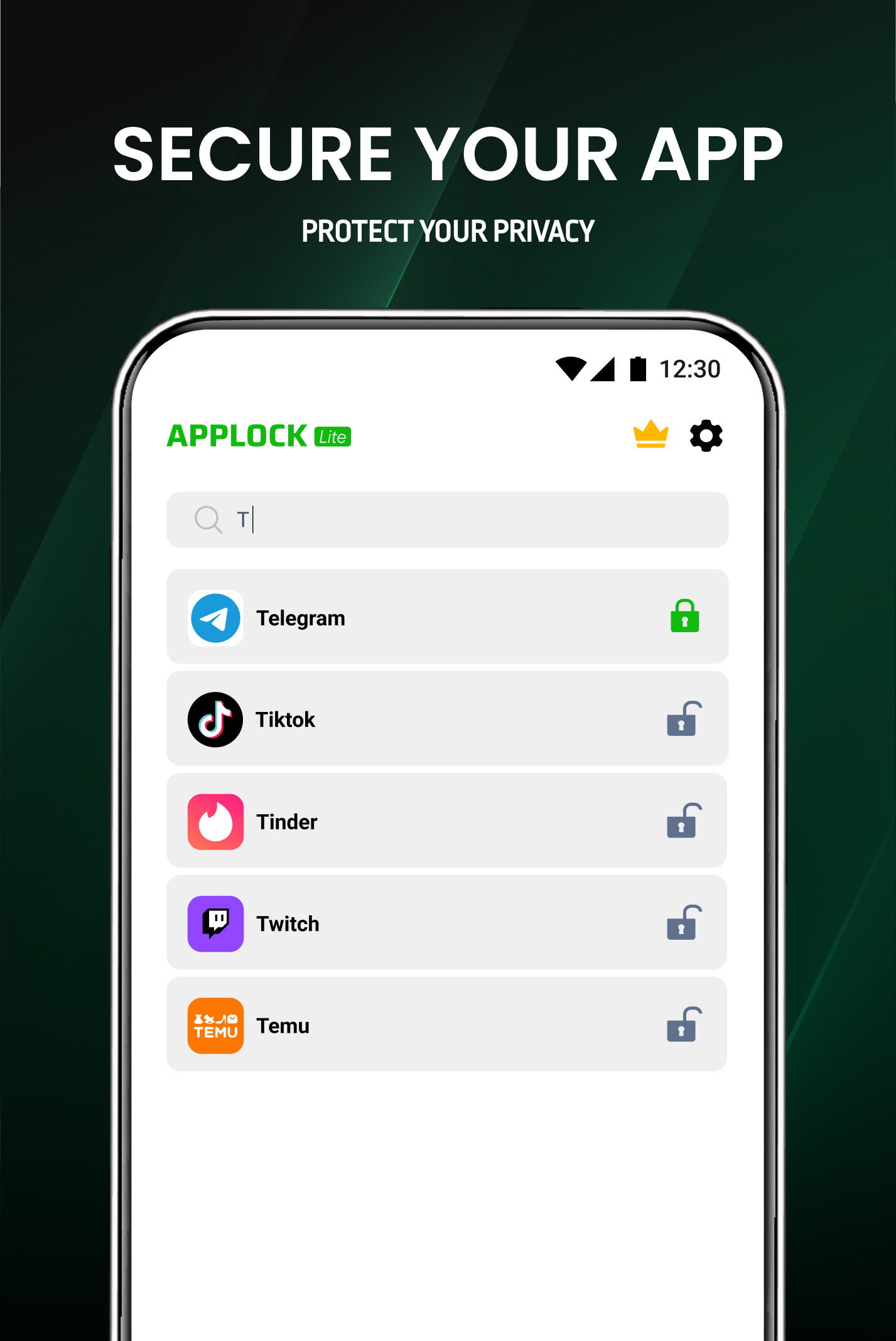 اسکرین شات 5 برنامه Applock Lite - Fingerprint