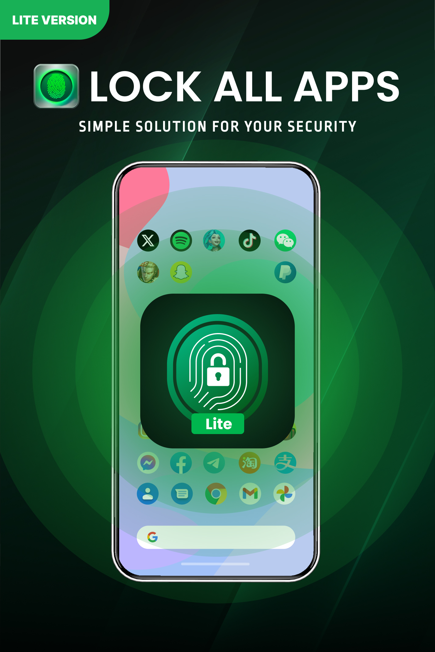 اسکرین شات 1 برنامه Applock Lite - Fingerprint