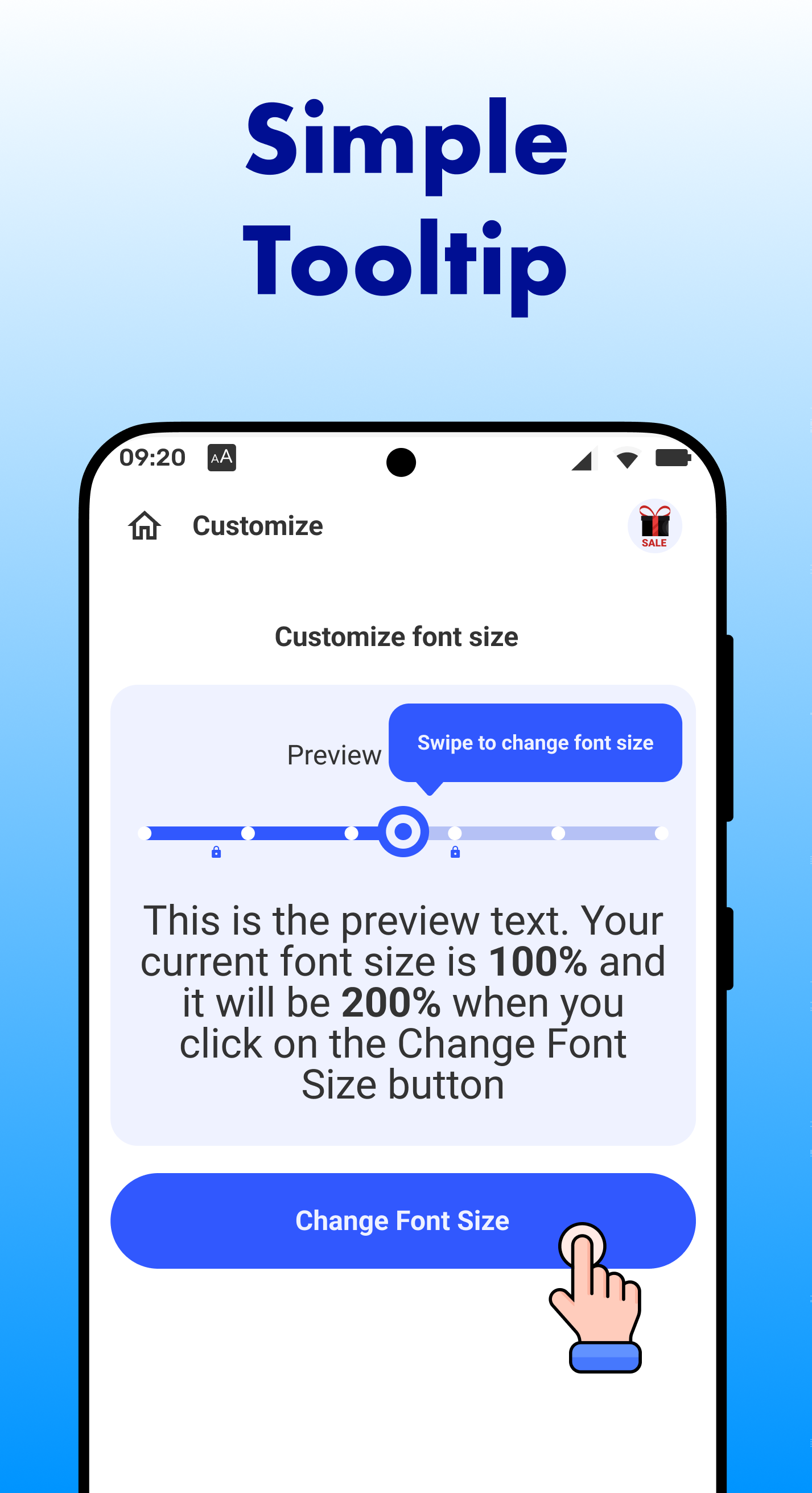 اسکرین شات 5 برنامه Big Font - Big Text Size